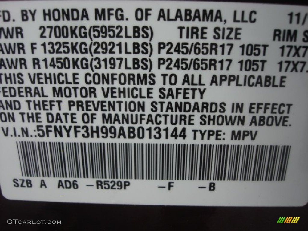 2010 Honda Pilot Touring Parts Photos