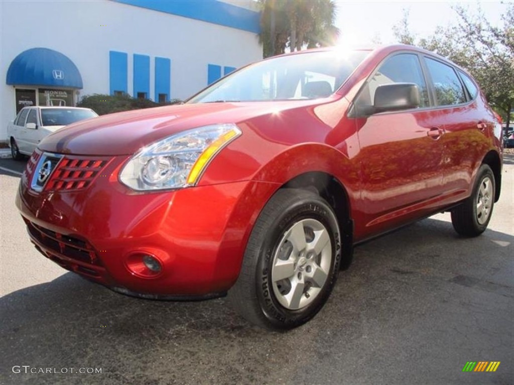 Venom Red 2009 Nissan Rogue S Exterior Photo #77907682