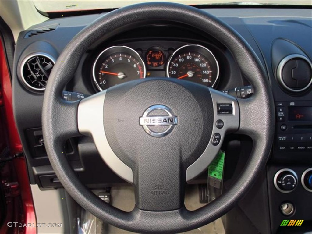 2009 Nissan Rogue S Gray Steering Wheel Photo #77907949