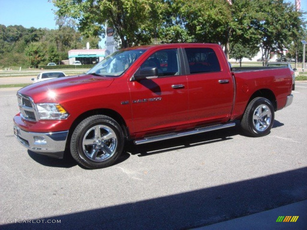 Deep Cherry Red Crystal Pearl 2011 Dodge Ram 1500 Big Horn Crew Cab 4x4 Exterior Photo #77907982