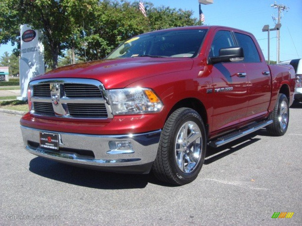 Deep Cherry Red Crystal Pearl 2011 Dodge Ram 1500 Big Horn Crew Cab 4x4 Exterior Photo #77907998