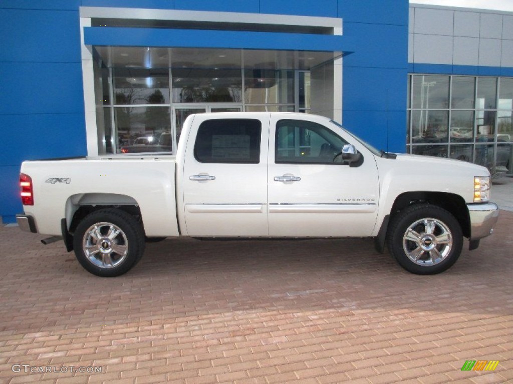 2013 Silverado 1500 LT Crew Cab 4x4 - White Diamond Tricoat / Ebony photo #3