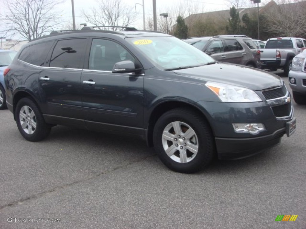 2011 Traverse LT - Cyber Gray Metallic / Ebony/Ebony photo #3