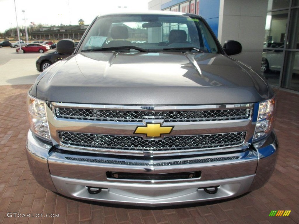 2013 Silverado 1500 LS Regular Cab 4x4 - Graystone Metallic / Dark Titanium photo #15