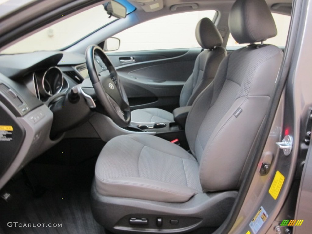 Gray Interior 2012 Hyundai Sonata SE Photo #77909938