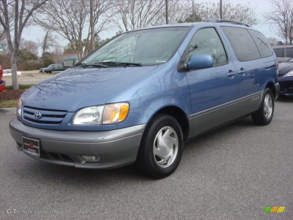 2003 Sienna XLE - Denim Blue Pearl / Gray photo #8