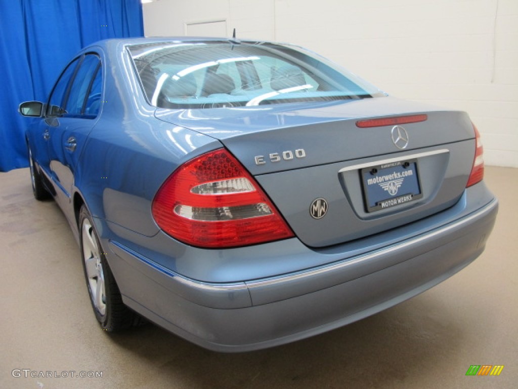 2004 E 500 Sedan - Platinum Blue Metallic / Ash photo #5