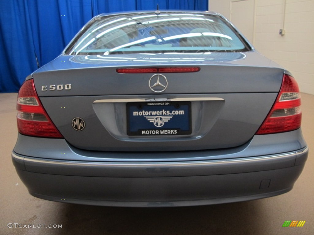 2004 E 500 Sedan - Platinum Blue Metallic / Ash photo #6