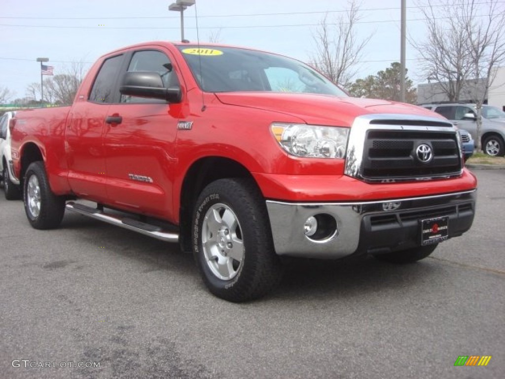 2011 Tundra TRD Double Cab 4x4 - Radiant Red / Graphite Gray photo #1