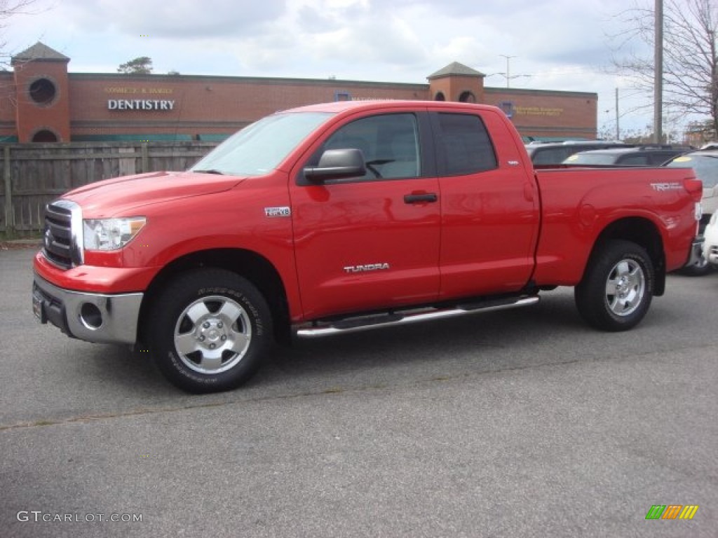 2011 Tundra TRD Double Cab 4x4 - Radiant Red / Graphite Gray photo #8