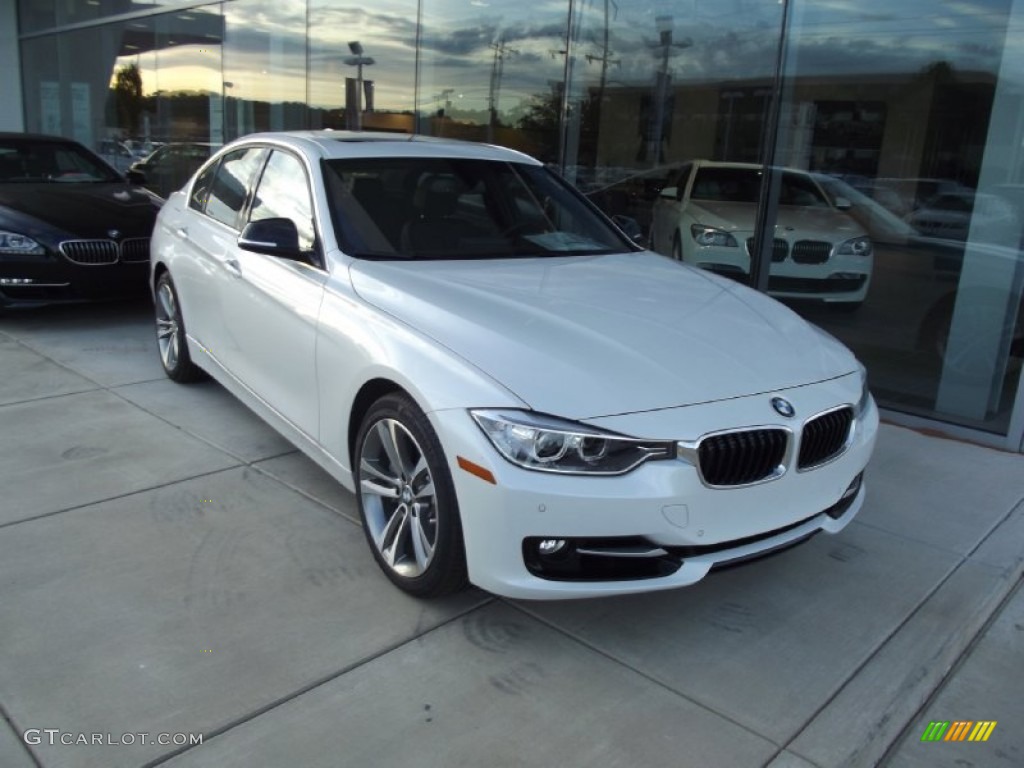 Mineral White Metallic 2013 BMW 3 Series ActiveHybrid 3 Sedan Exterior Photo #77912881