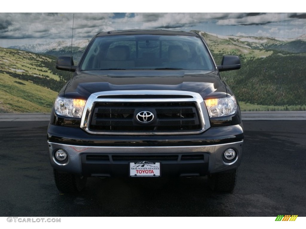 2013 Tundra SR5 TRD Double Cab 4x4 - Black / Sand Beige photo #3