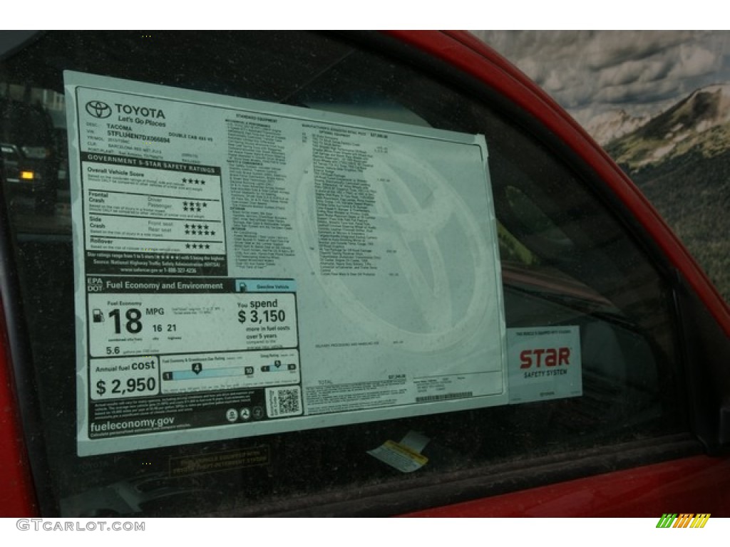 2013 Toyota Tacoma TX Pro Double Cab 4x4 Window Sticker Photo #77918233