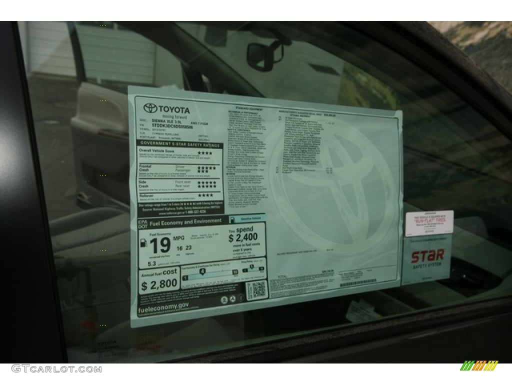 2013 Toyota Sienna XLE AWD Window Sticker Photo #77919211