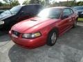 2001 Laser Red Metallic Ford Mustang V6 Coupe  photo #2
