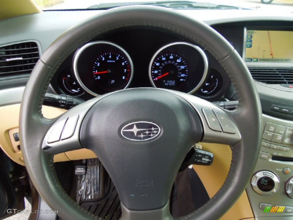 2008 Subaru Tribeca Limited 5 Passenger Desert Beige Steering Wheel Photo #77923360