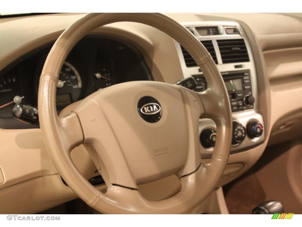 2006 Kia Sportage LX V6 Beige Steering Wheel Photo #77925259