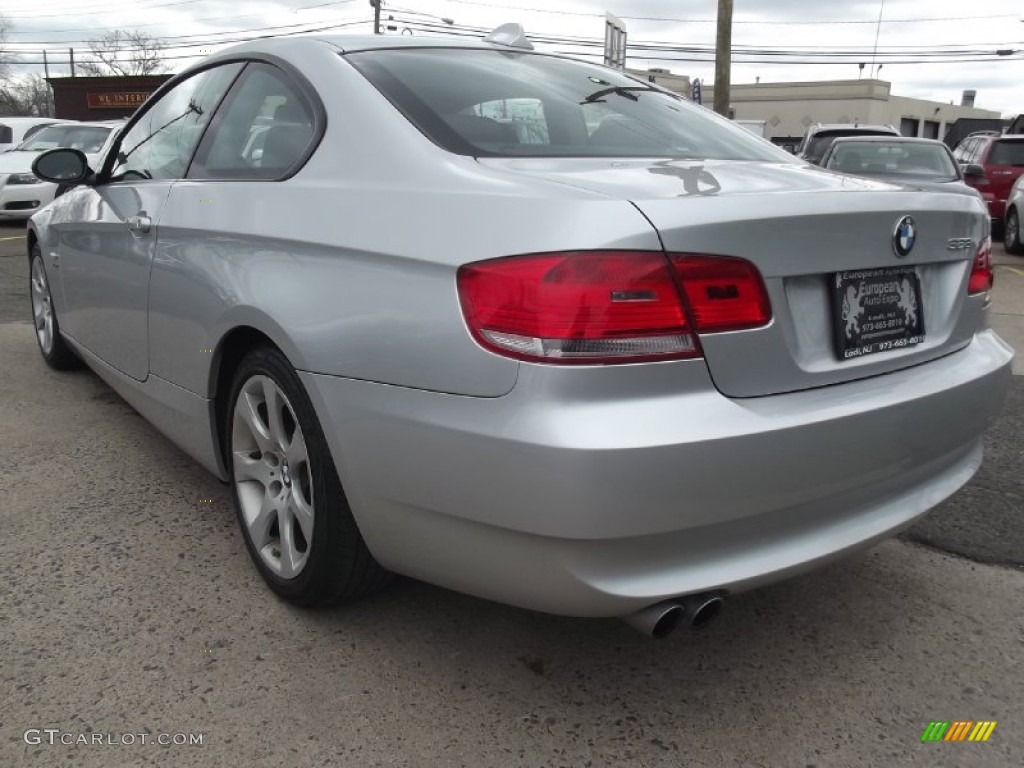 2009 3 Series 328xi Coupe - Titanium Silver Metallic / Black photo #3