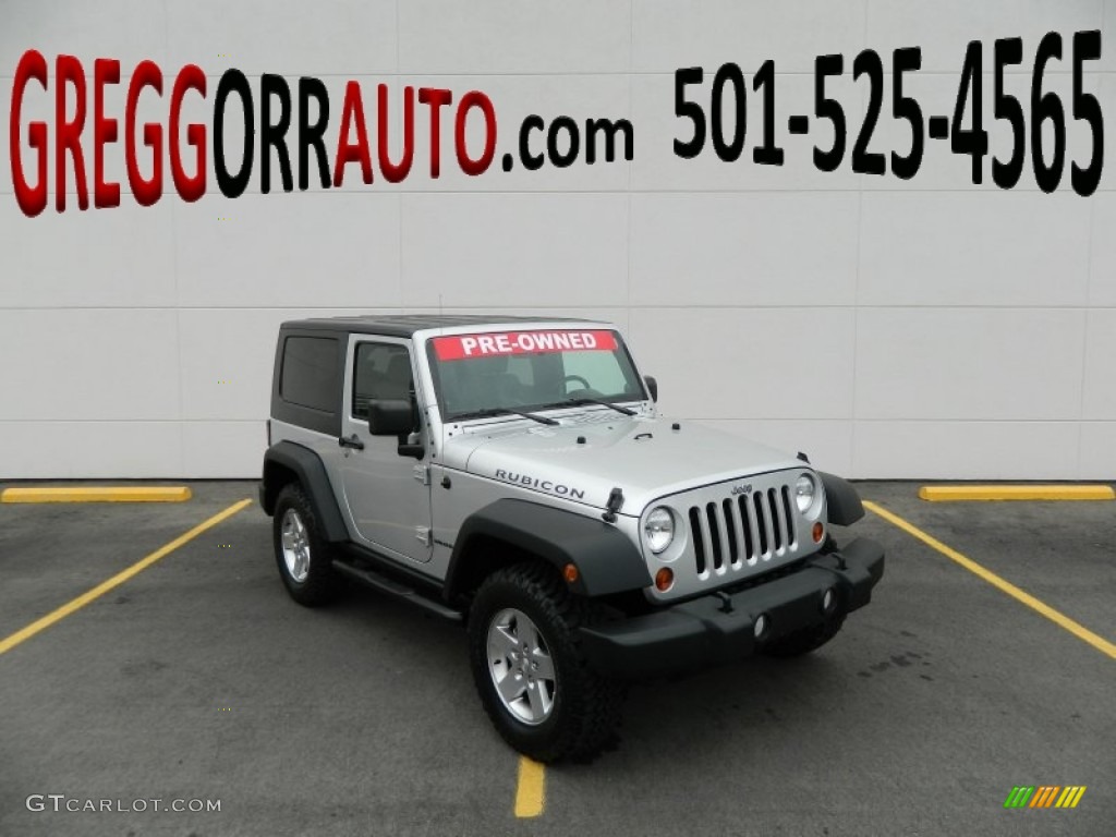 2010 Wrangler Rubicon 4x4 - Bright Silver Metallic / Dark Slate Gray/Medium Slate Gray photo #1