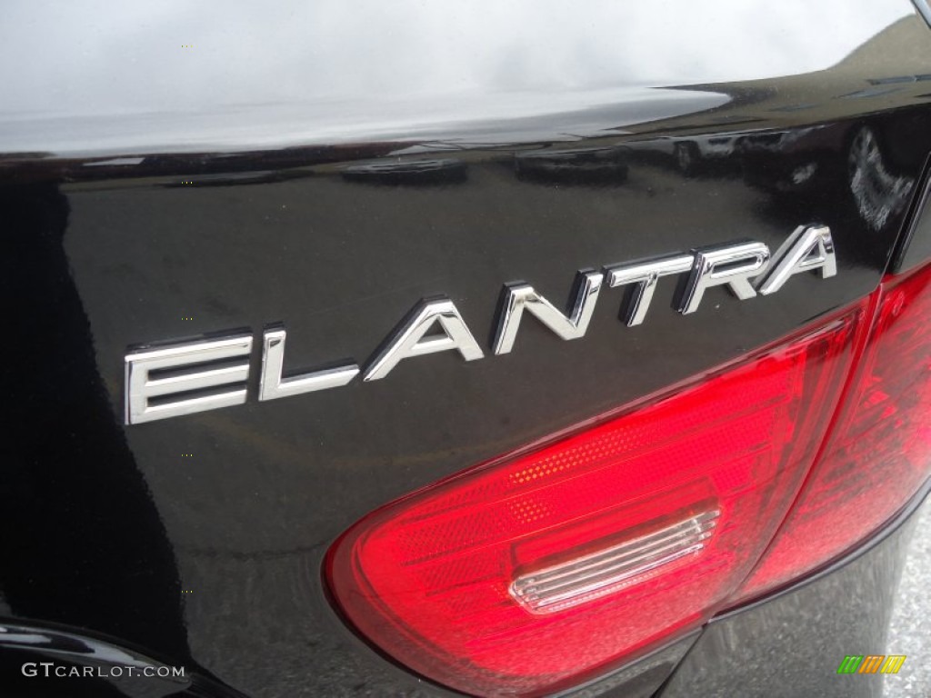 2007 Elantra Limited Sedan - Black Pearl / Gray photo #40