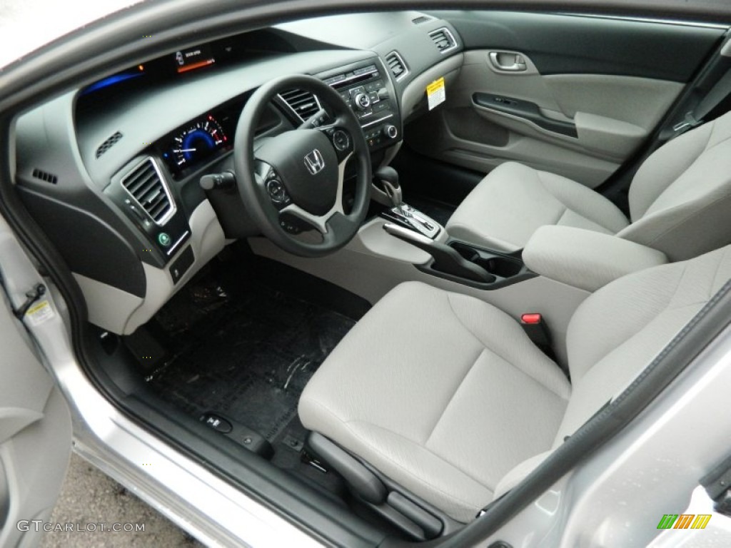 Gray Interior 2013 Honda Civic LX Sedan Photo #77931514
