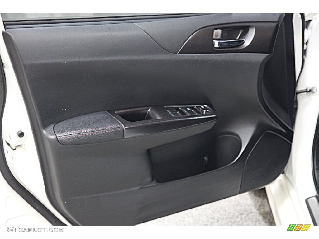 2011 Subaru Impreza WRX STi STI  Black/Alcantara Door Panel Photo #77933301
