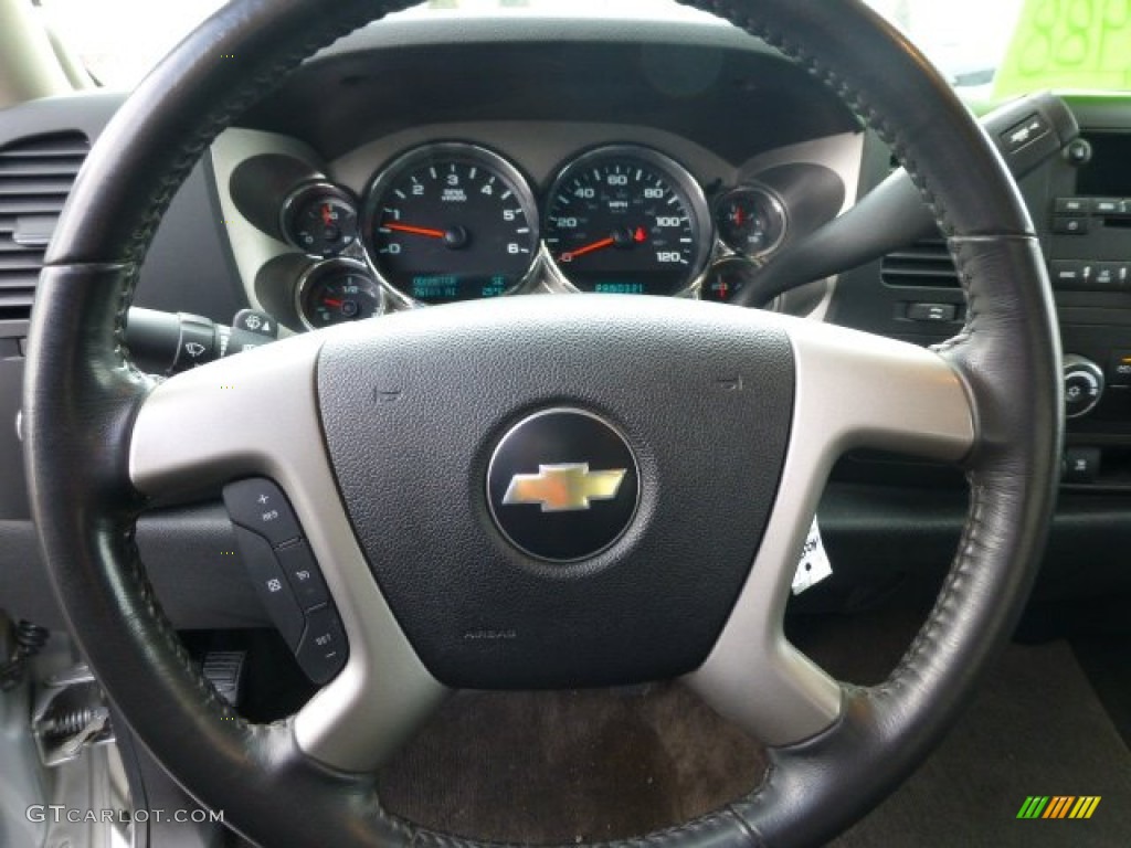2010 Chevrolet Silverado 1500 LT Extended Cab 4x4 Ebony Steering Wheel Photo #77934237