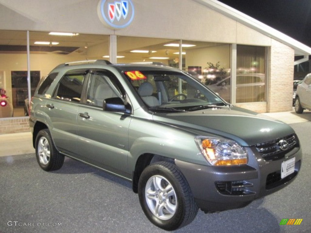 2006 Sportage LX V6 4x4 - Royal Jade Green / Beige photo #1
