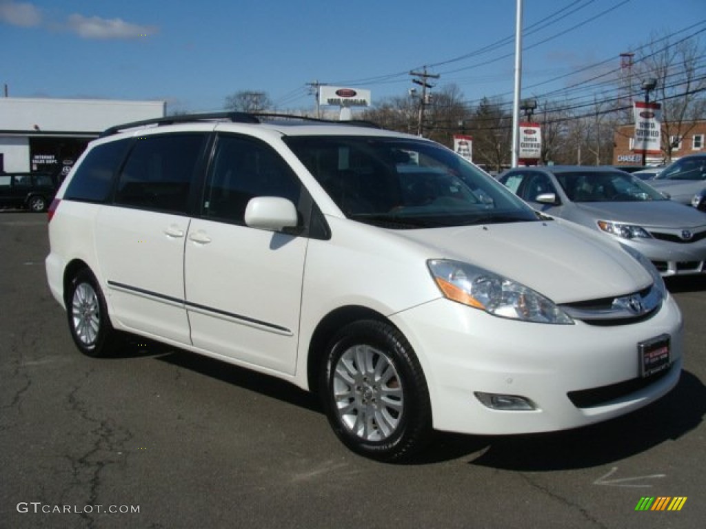 2007 Sienna XLE - Arctic Frost Pearl White / Stone photo #3