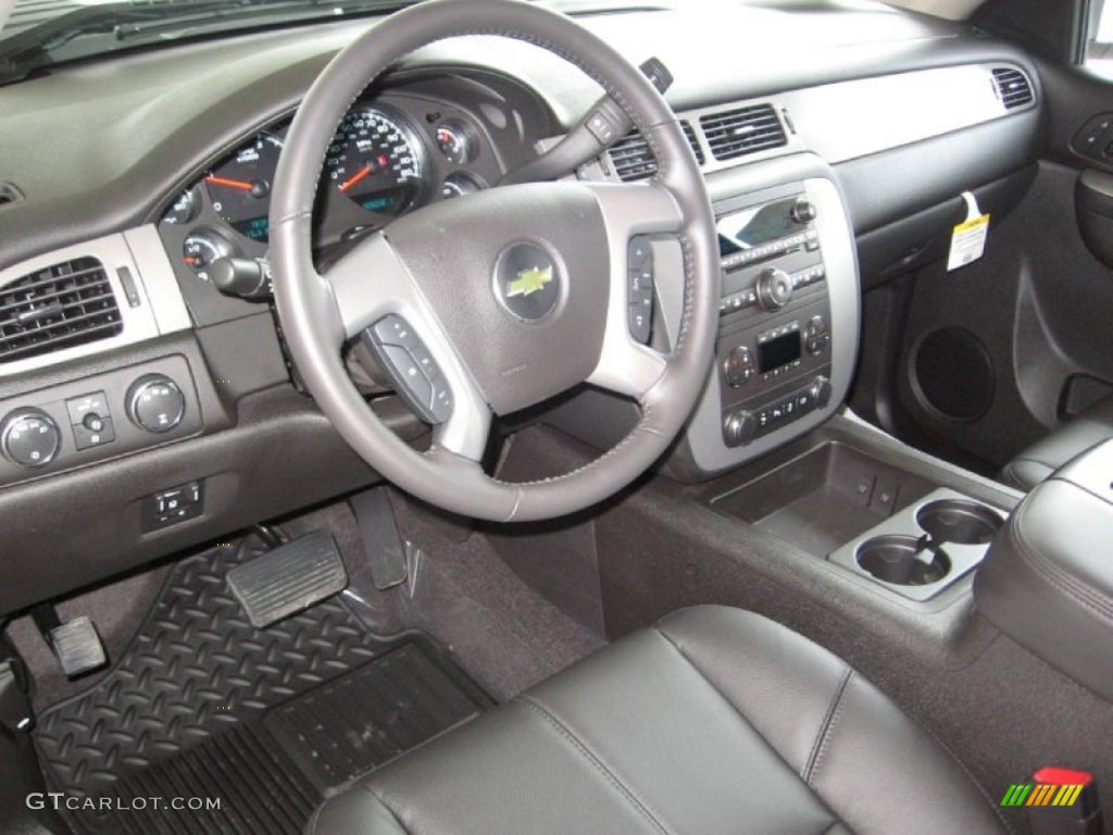 Ebony Interior 2013 Chevrolet Silverado 2500HD LT Crew Cab 4x4 Photo #77934890