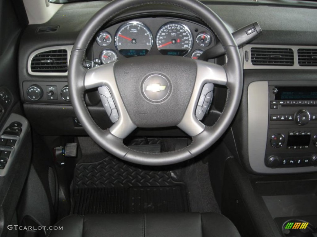 2013 Chevrolet Silverado 2500HD LT Crew Cab 4x4 Ebony Steering Wheel Photo #77934962
