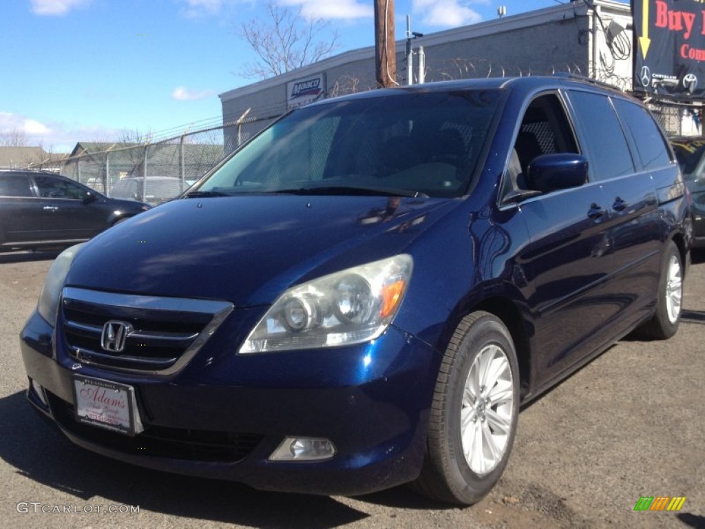 Midnight Blue Pearl 2005 Honda Odyssey Touring Exterior Photo #77935539