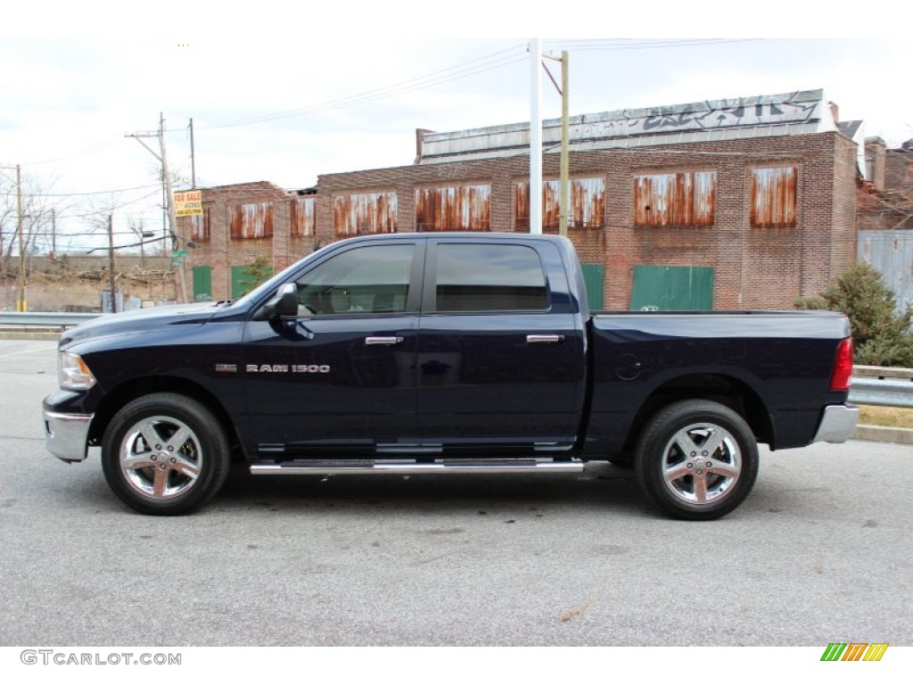 True Blue Pearl 2012 Dodge Ram 1500 Big Horn Crew Cab 4x4 Exterior Photo #77937047