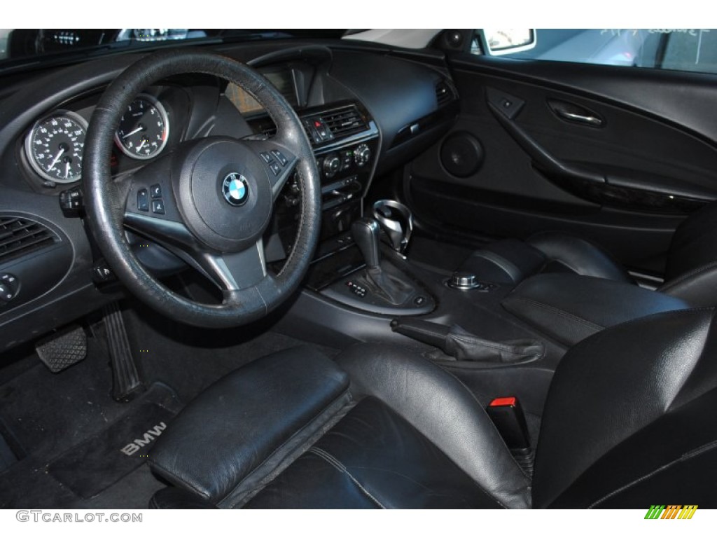 Black Interior 2006 BMW 6 Series 650i Coupe Photo #77941206