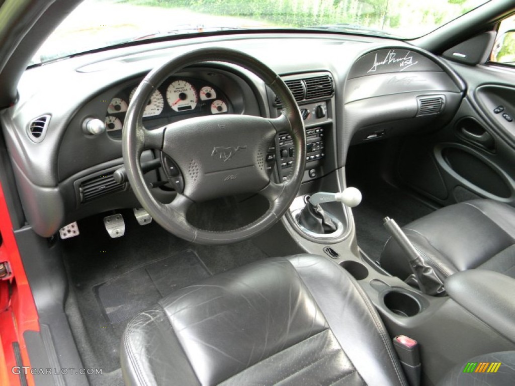 Dark Charcoal Interior 2002 Ford Mustang Roush Stage 3 Coupe Photo #77941860