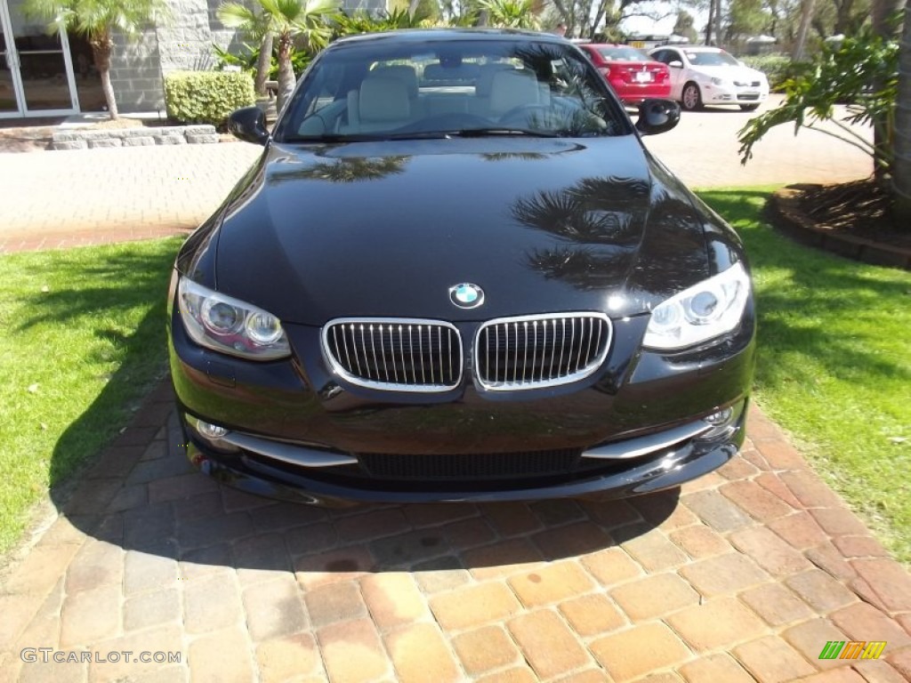 2012 3 Series 328i Convertible - Jet Black / Cream Beige photo #8