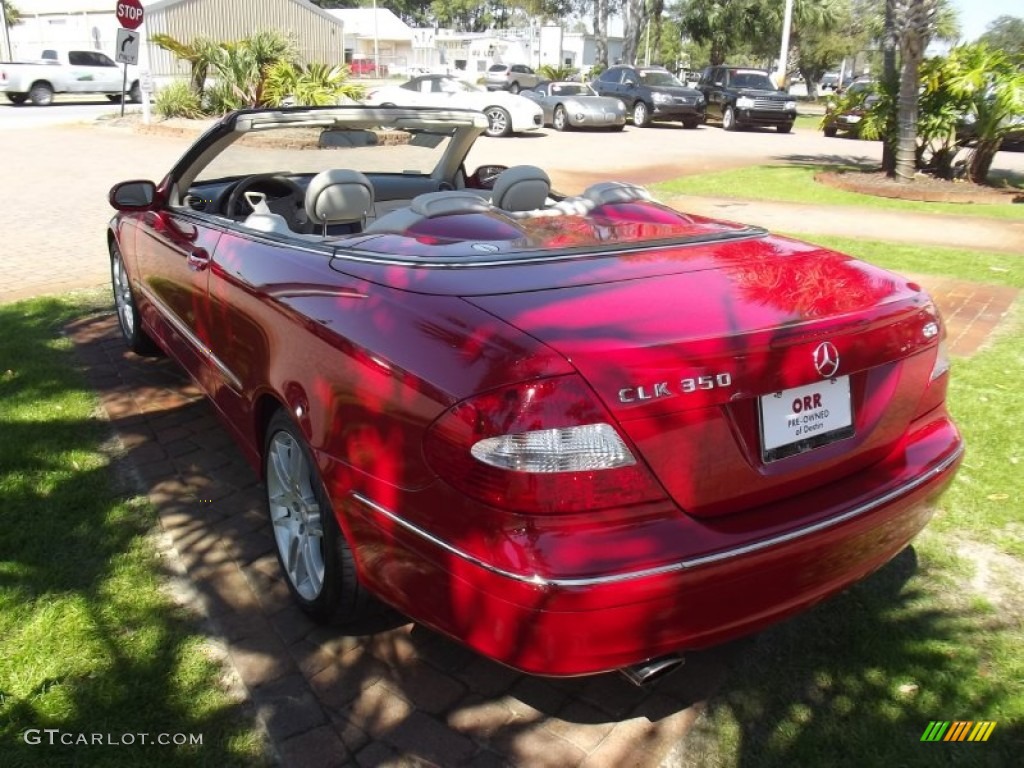 2008 CLK 350 Cabriolet - Mars Red / Stone photo #20