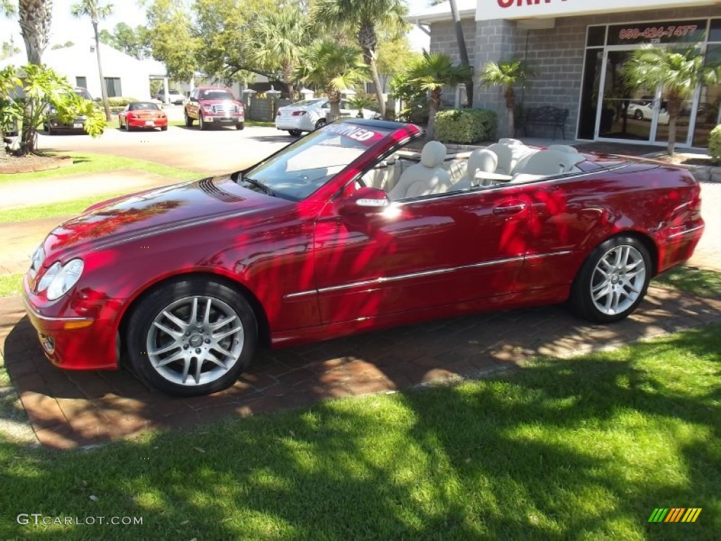 2008 CLK 350 Cabriolet - Mars Red / Stone photo #21