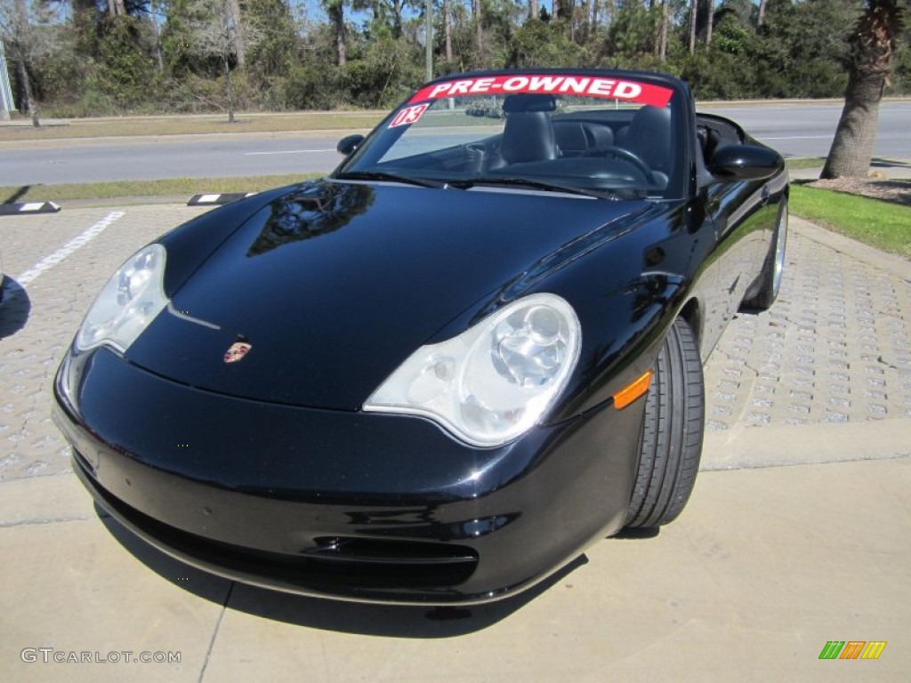 Black 2003 Porsche 911 Carrera Cabriolet Exterior Photo #77943174