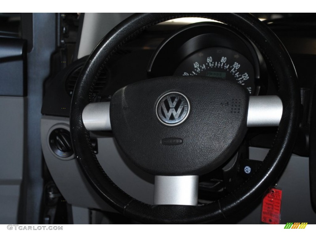 2005 Volkswagen New Beetle GLS Convertible Grey Steering Wheel Photo #77943407