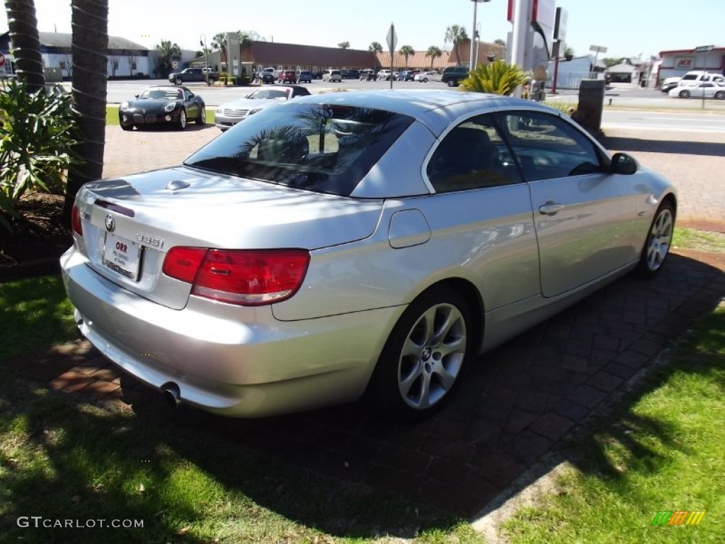 2009 3 Series 335i Convertible - Titanium Silver Metallic / Grey photo #6