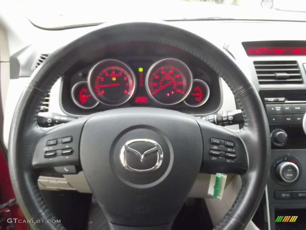 2007 Mazda CX-9 Touring Sand Steering Wheel Photo #77944505