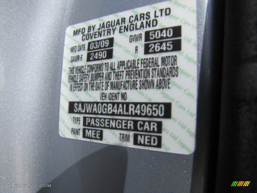 2010 XF Color Code MEE for Liquid Silver Metallic Photo #77947641