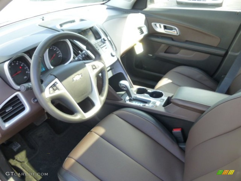 Brownstone/Jet Black Interior 2013 Chevrolet Equinox LTZ AWD Photo #77950491