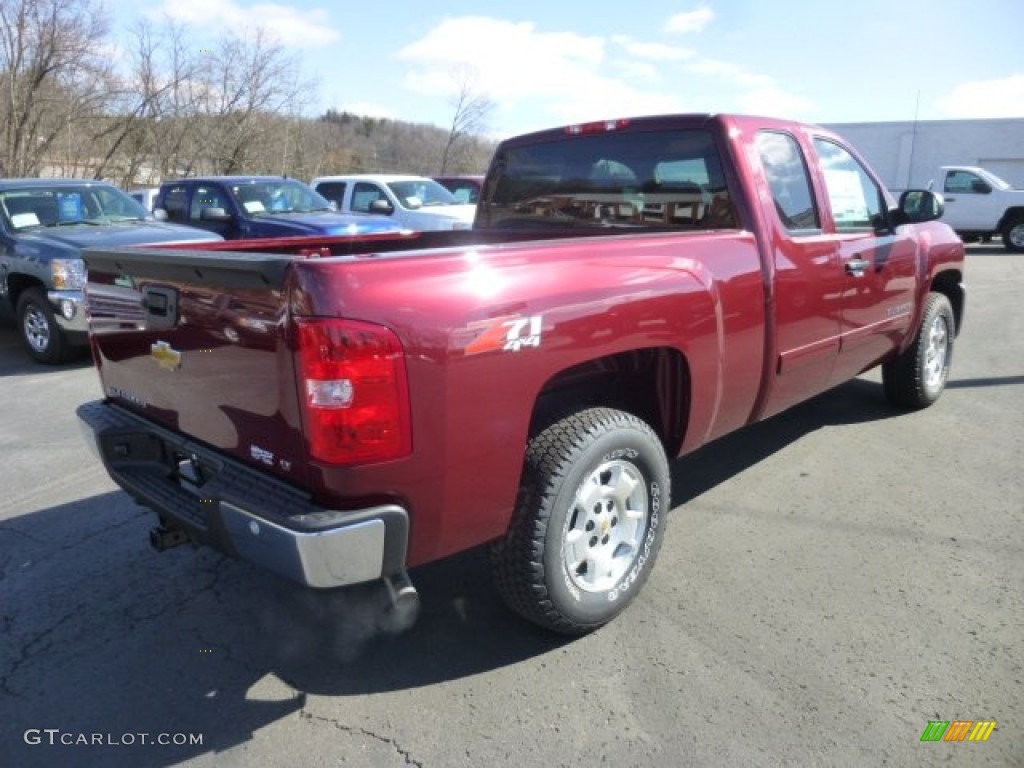 2013 Silverado 1500 LT Extended Cab 4x4 - Deep Ruby Metallic / Ebony photo #7