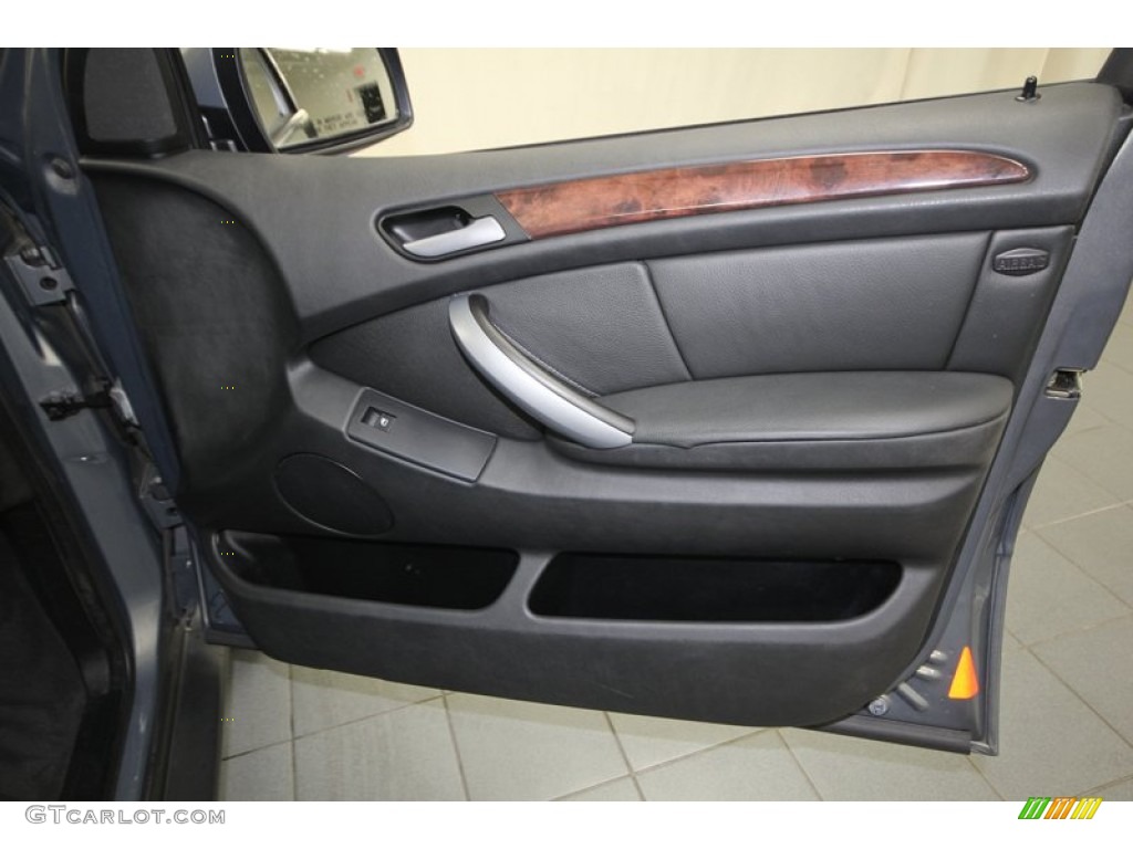 2006 BMW X5 3.0i Black Door Panel Photo #77951111