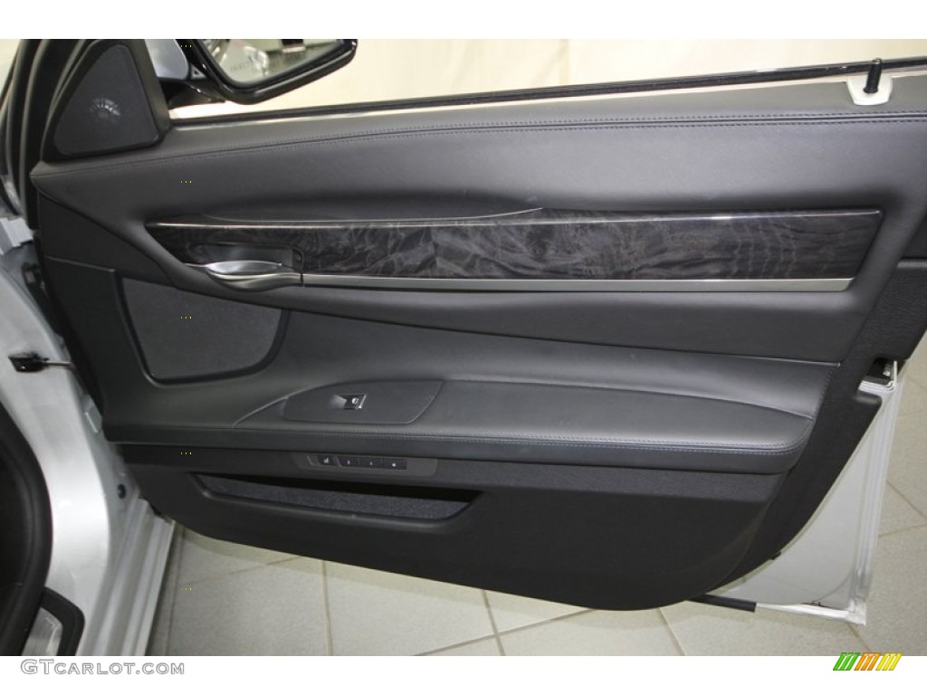 2011 BMW 7 Series 750Li Sedan Black Door Panel Photo #77952183