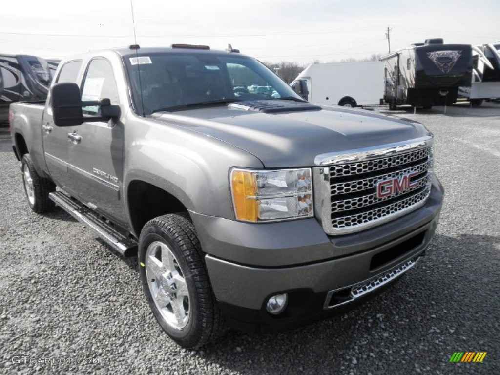 Steel Gray Metallic 2013 GMC Sierra 2500HD Denali Crew Cab 4x4 Exterior Photo #77953050