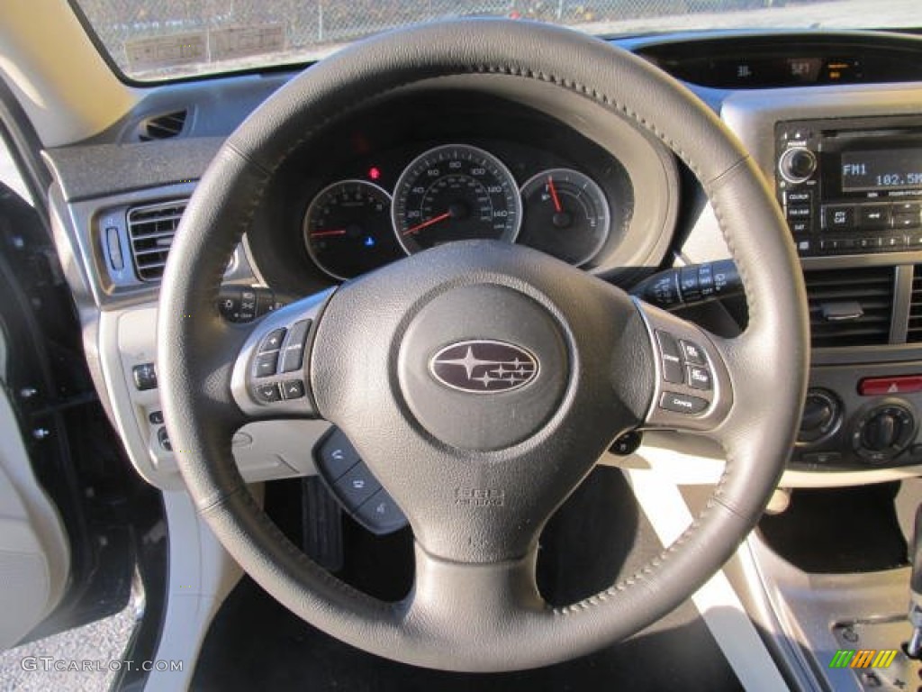 2011 Subaru Impreza Outback Sport Wagon Ivory Steering Wheel Photo #77954250