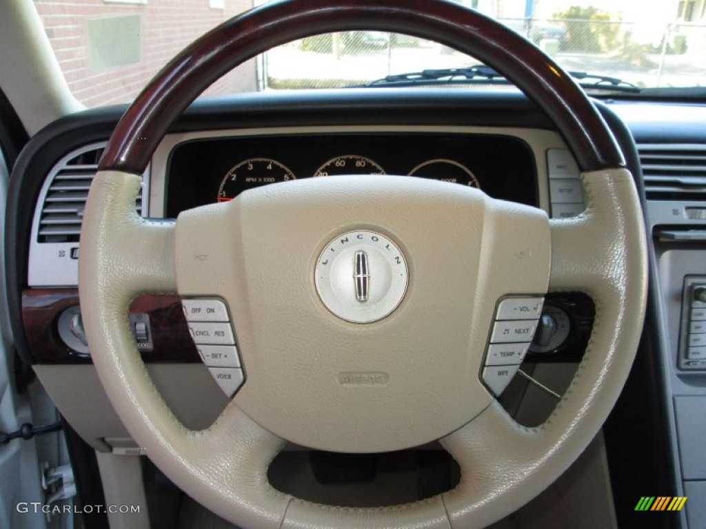 2005 Lincoln Navigator Luxury 4x4 Camel Steering Wheel Photo #77954397
